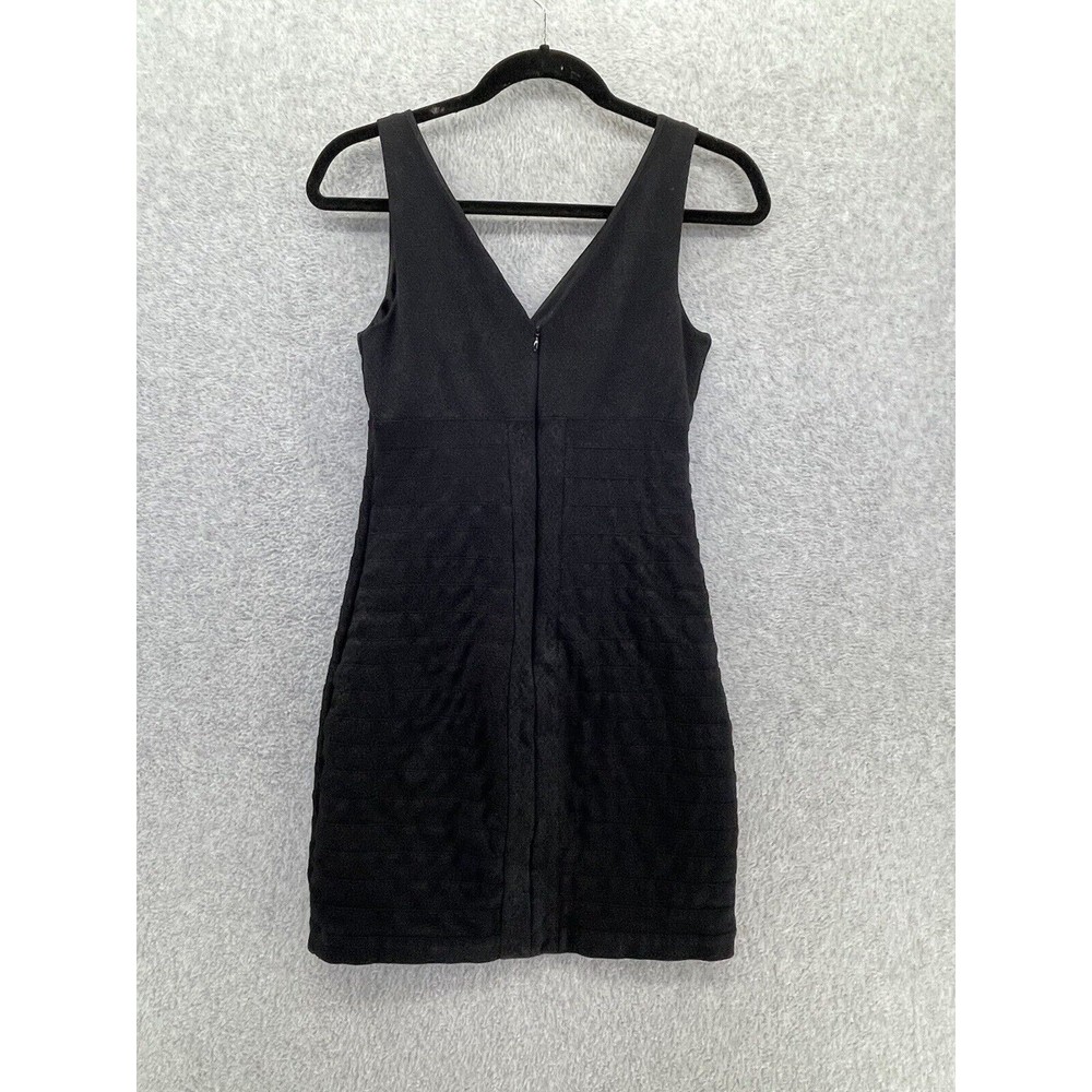Express Women's Dress Sleeveless Surplice Tiered Bodycon Size Small Black - Picture 2 of 7